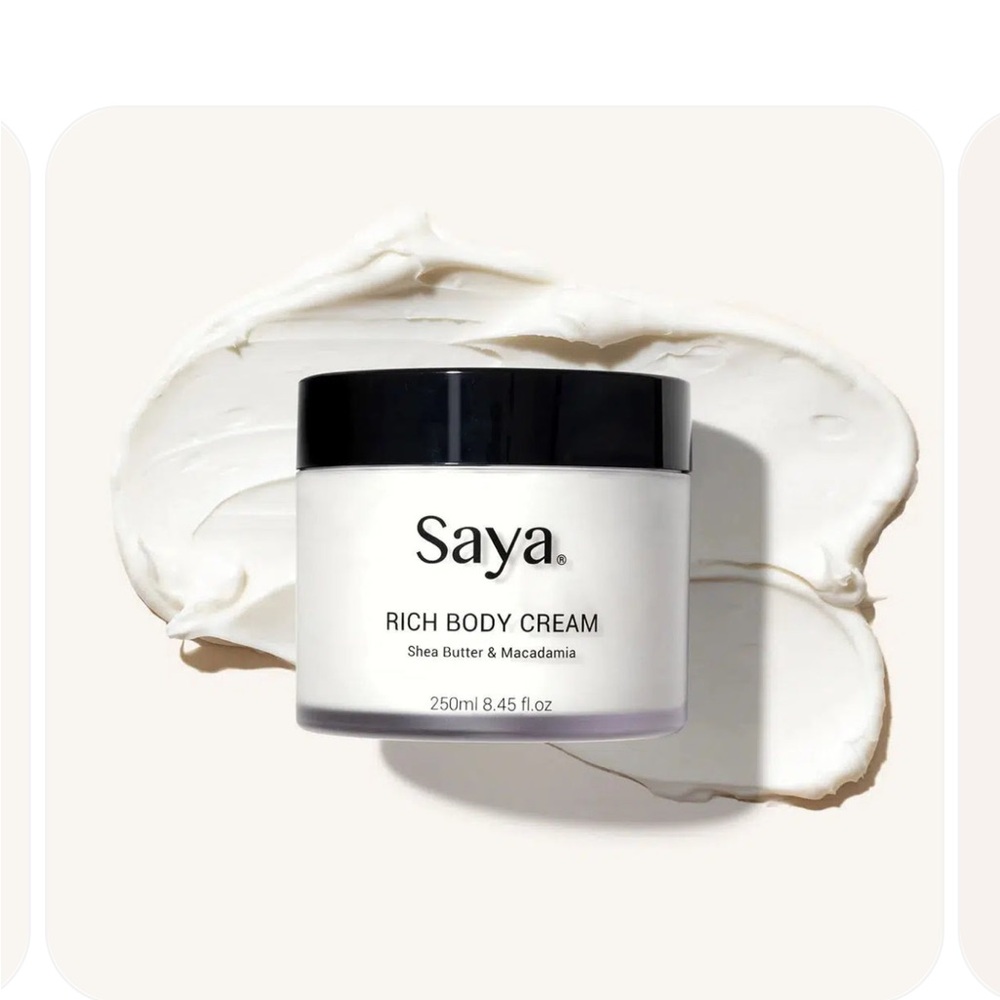 New Saya rich body cream shea butter & macadamia 250 ml 8.45 fl oz